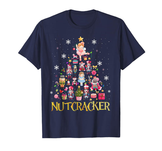 Nutcracker Christmas Tree Ballet Dance Women Kids Girl T-Shirt