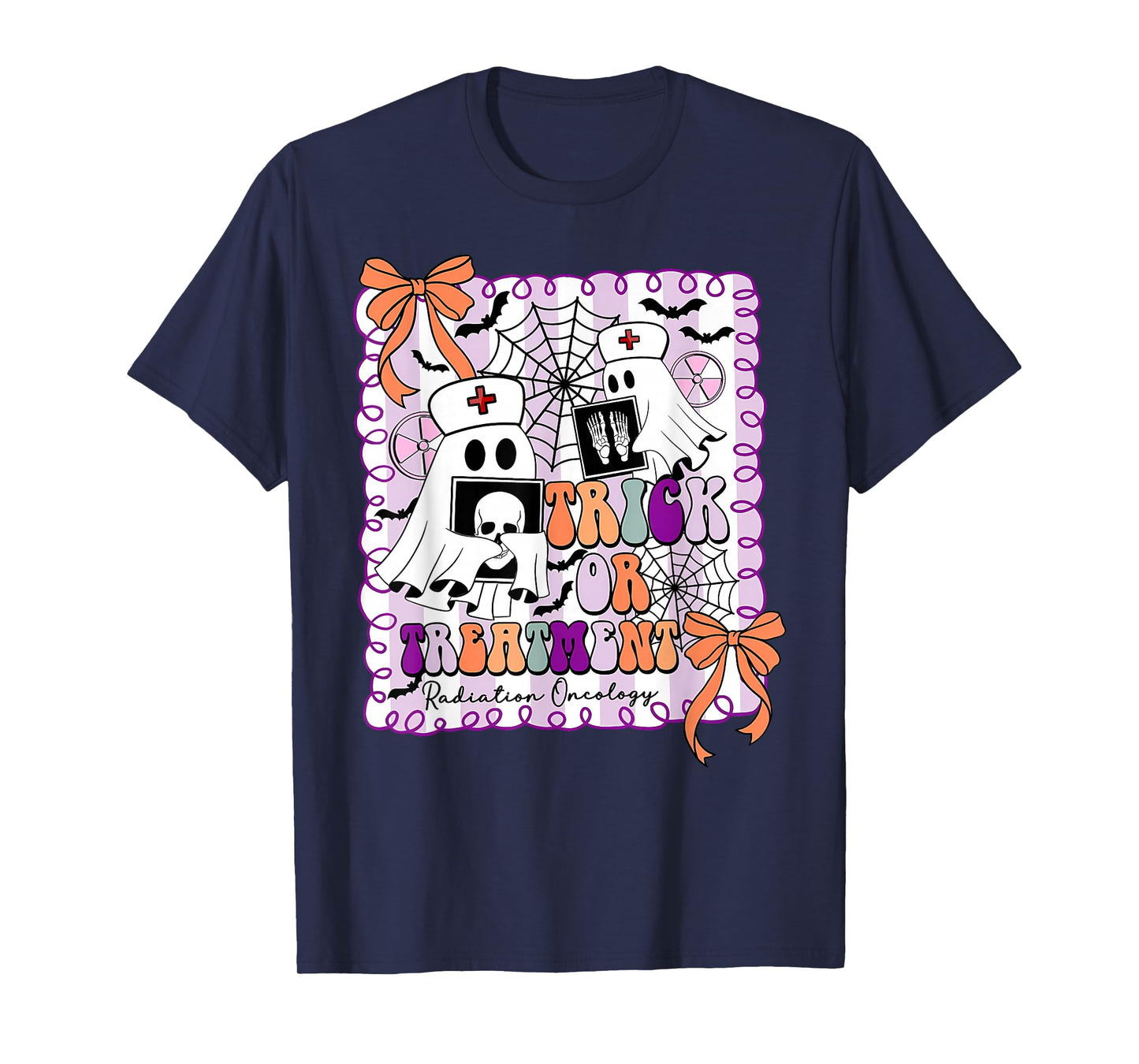 Trick Or Treatment Radiation Oncology Ghost Xray Halloween T-Shirt