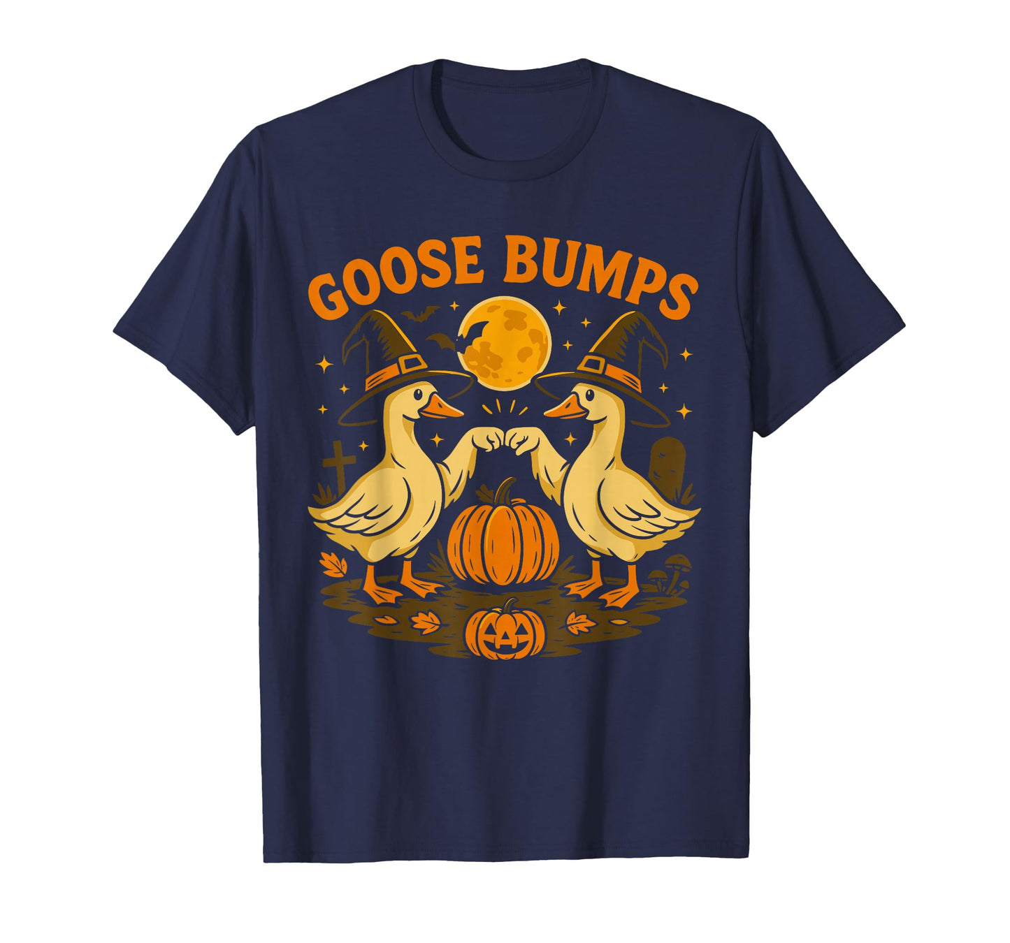 Cute Spooky Goose Shirt, Funny Halloween Goose Bumps T-Shirt