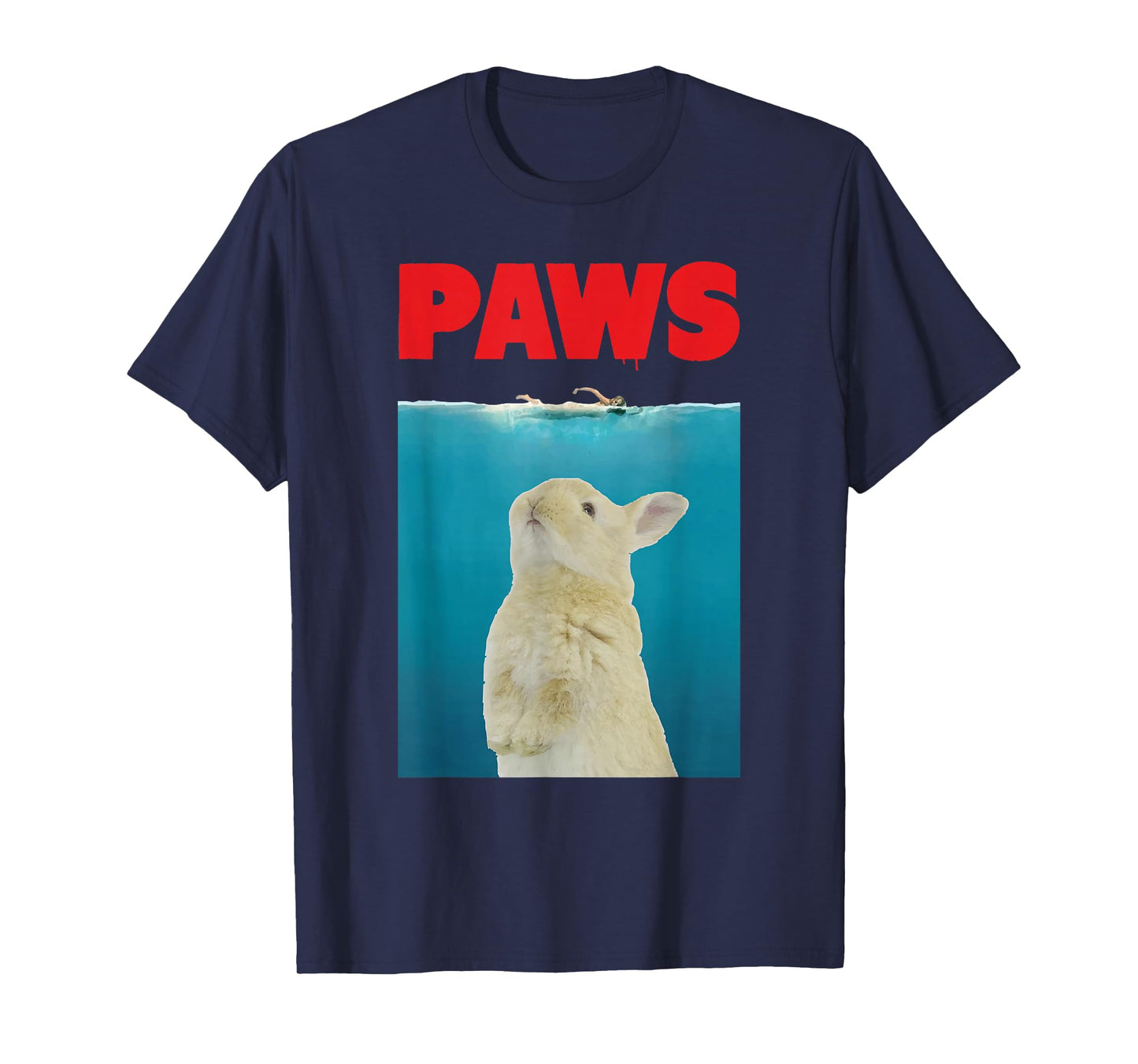 Paws Bunny T-Shirt Funny Parody | Rabbit Lover Gifts T-Shirt