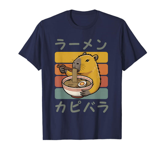 Capybara Anime Graphic Ramen Kawaii Japanese Vintage Capy T-Shirt