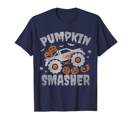 pumpkin smasher toddler Halloween for Monster Truck Lover T-Shirt