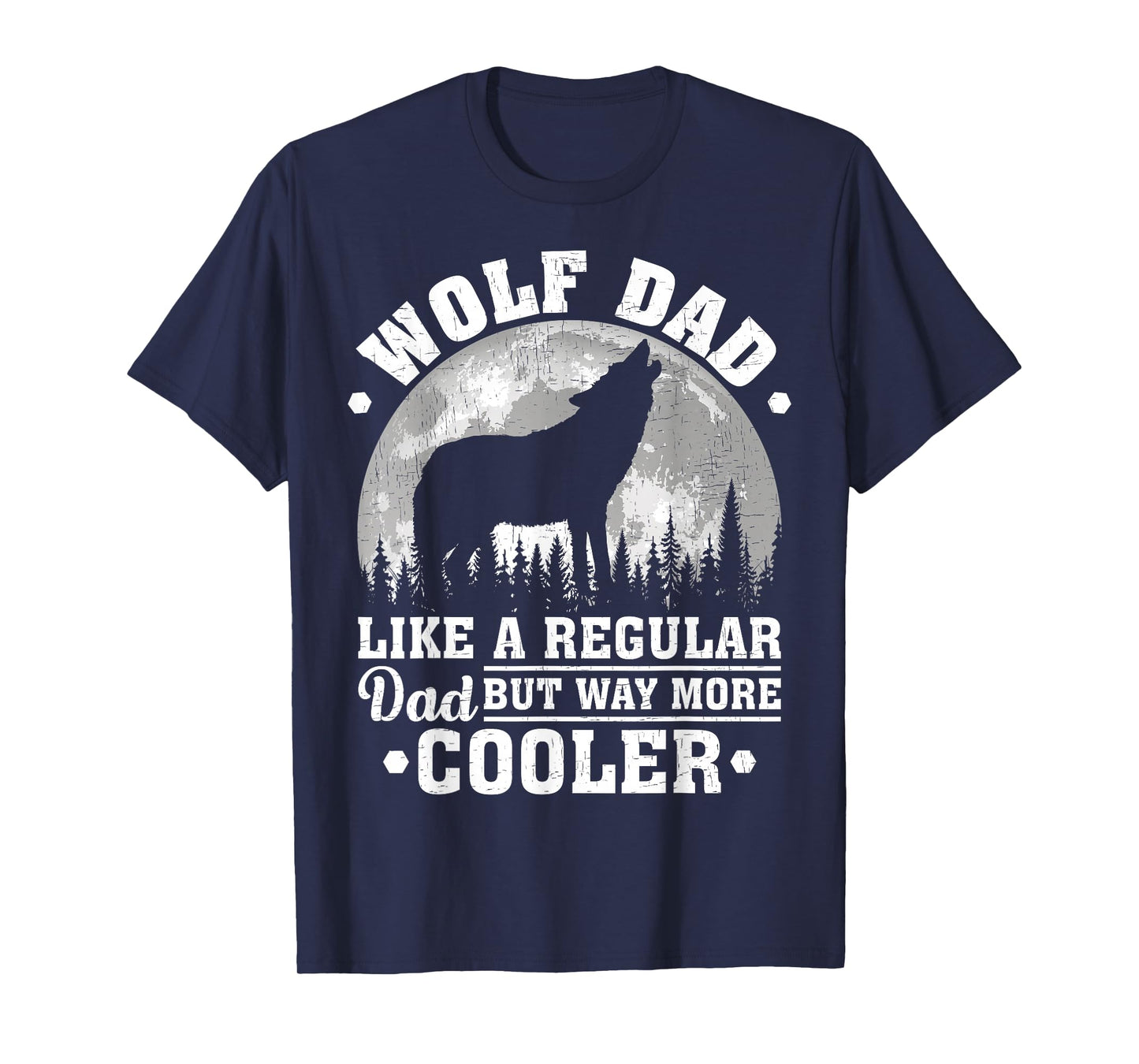 Wolf Dad Like A Regular Dad Funny Wolf Father's Day T-Shirt