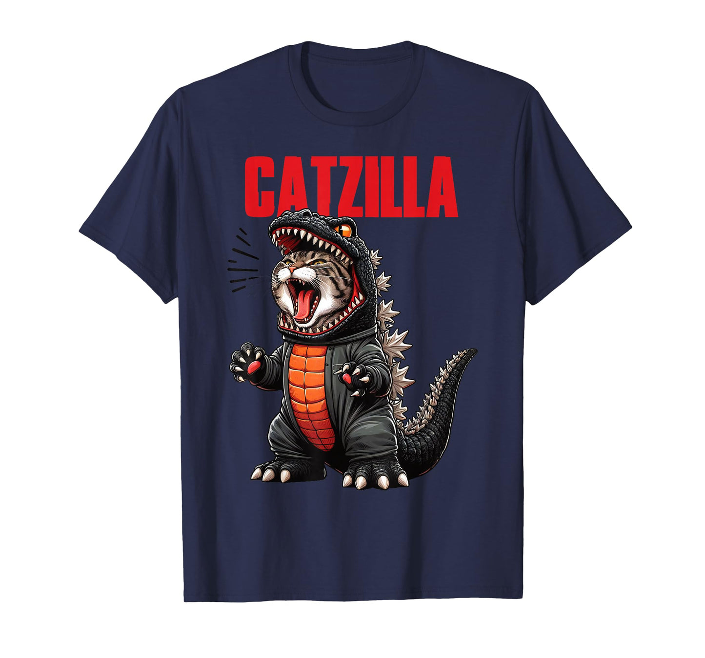 Cute Cat Kitty Catzilla for Cat Moms Cat Dads Pet Lovers T-Shirt