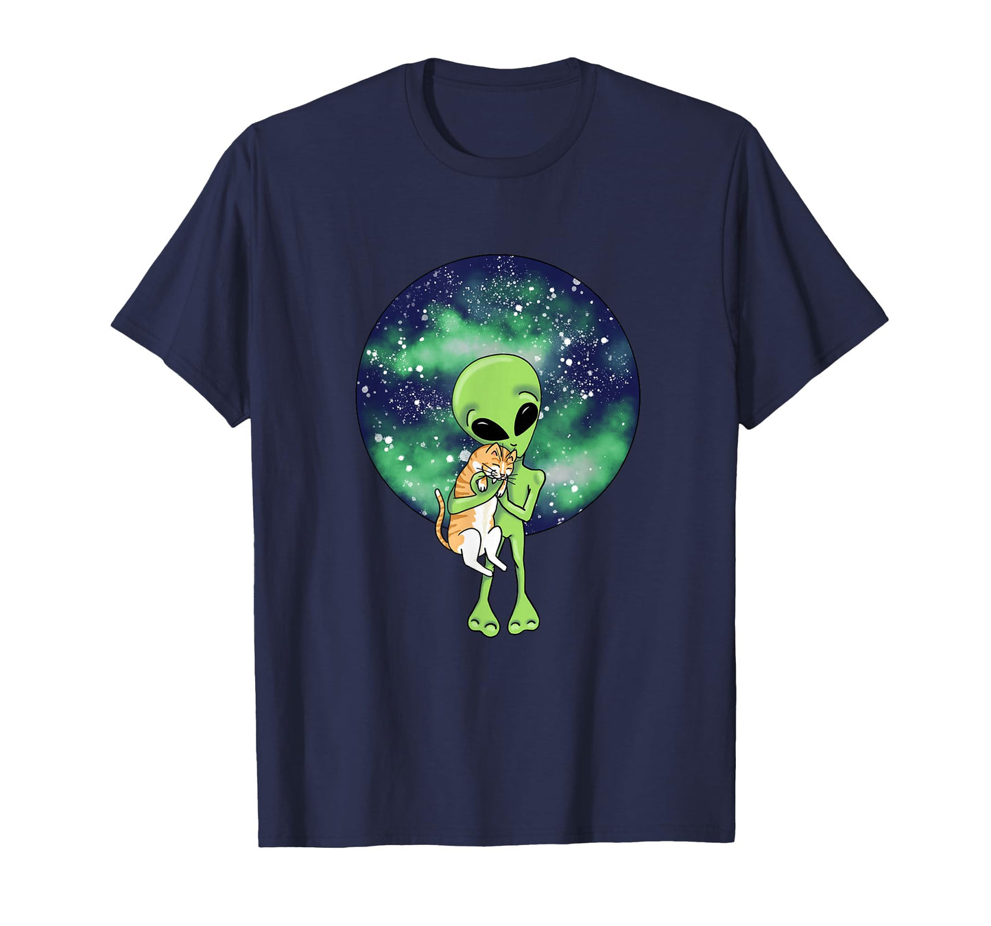 Alien and the Cat by Silvana Arias T-Shirt