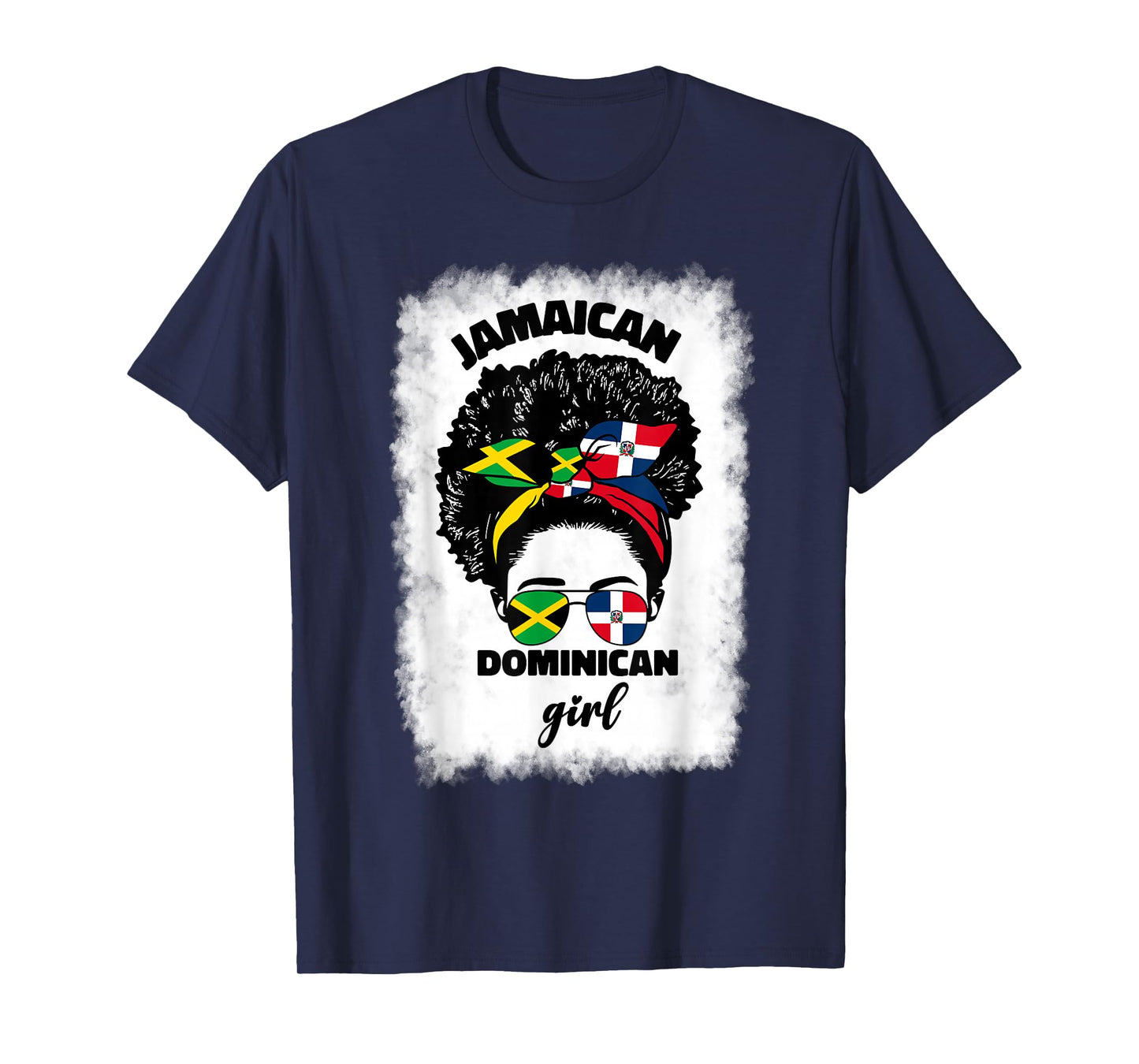 Half Jamaican And Dominican Republic Jamaica Flag Dominicana T-Shirt