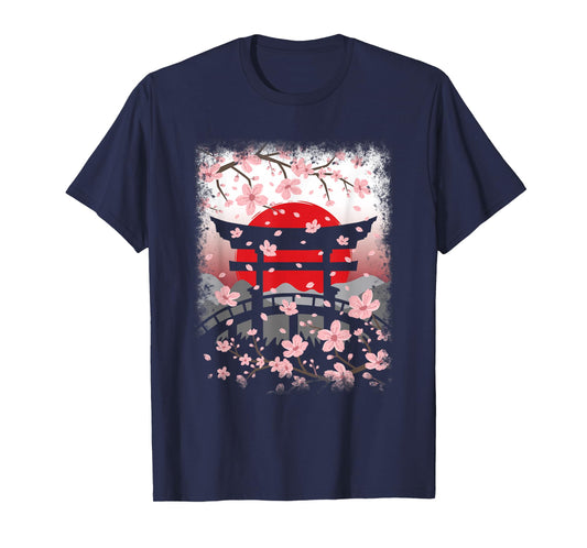 Japanese Sakura Art Cherry Blossom Vintage Japan Men Women T-Shirt