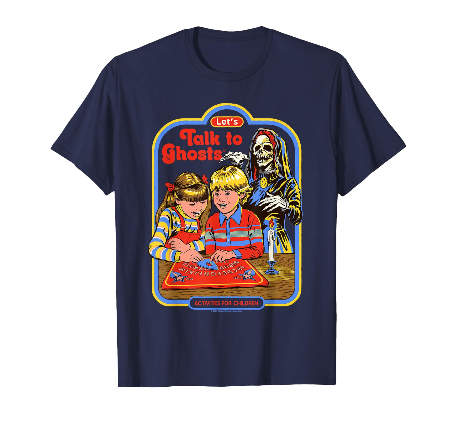 Let's Talk to Ghosts Demon Retro Vintage Funny Adult Humor T-Shirt