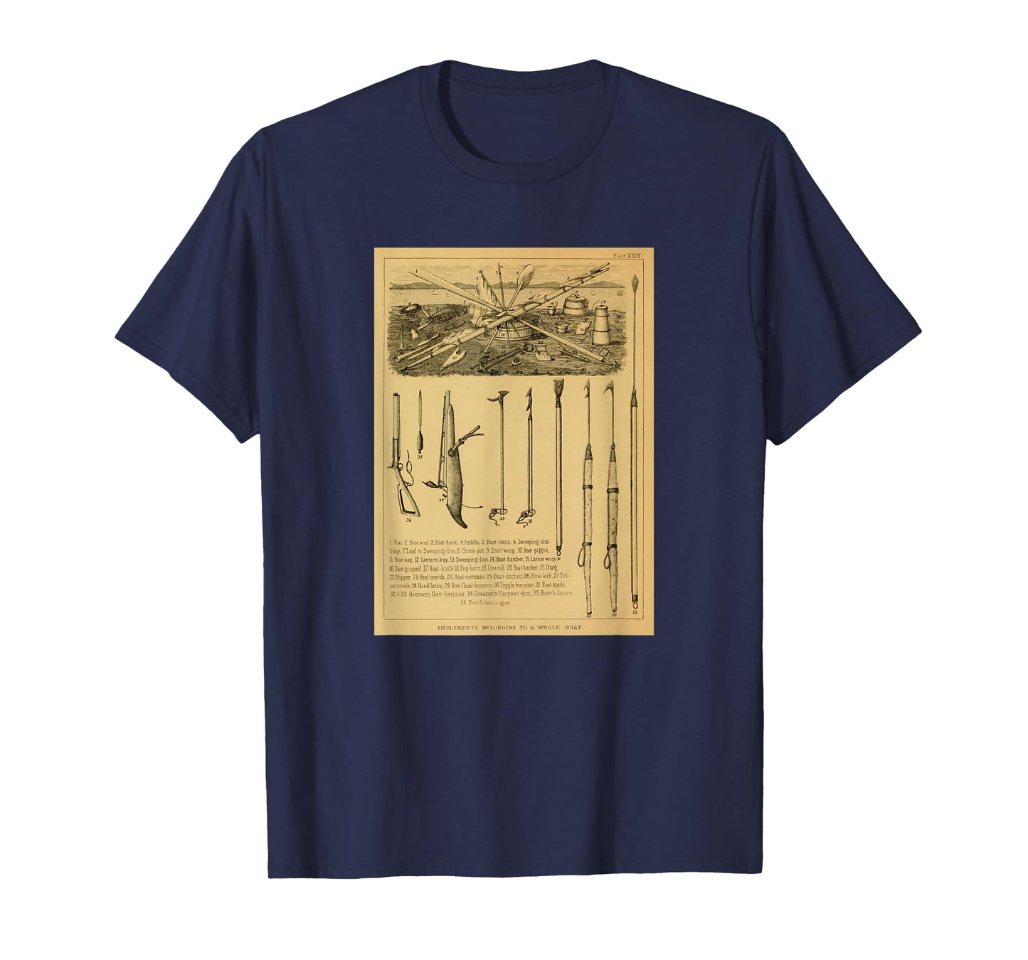 Whaling Harpoons Diagram T-Shirt