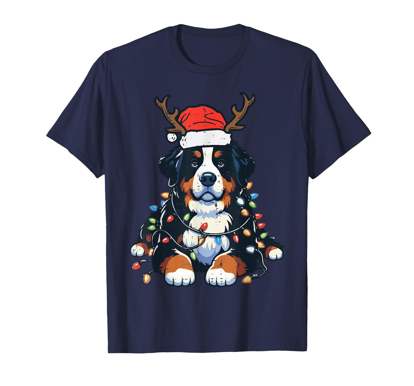Christmas Bernese Mountain Dog Cute Xmas Pet Men Women Kids T-Shirt