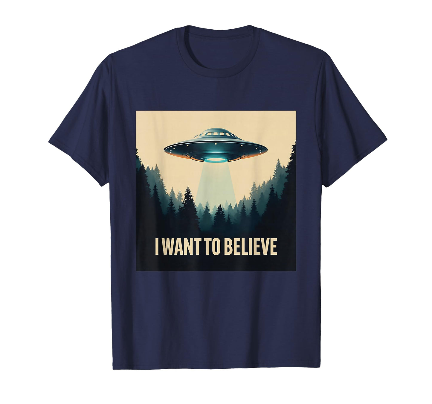 I Want To Believe Vintage UFO Alien Craft Dream Encounter T-Shirt