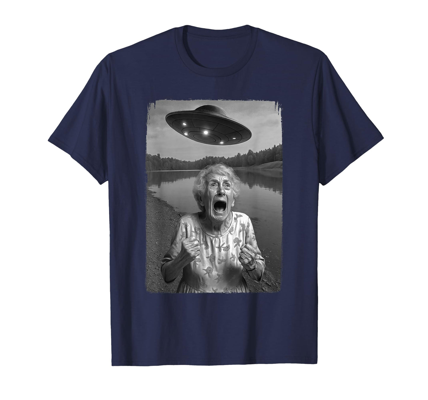 Old Woman UFO Selfie T-Shirt