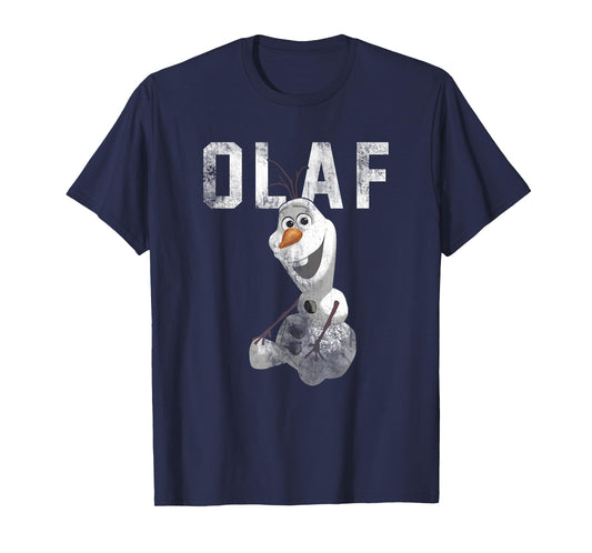Disney Frozen Cute Olaf Distressed Big Chest Portrait T-Shirt