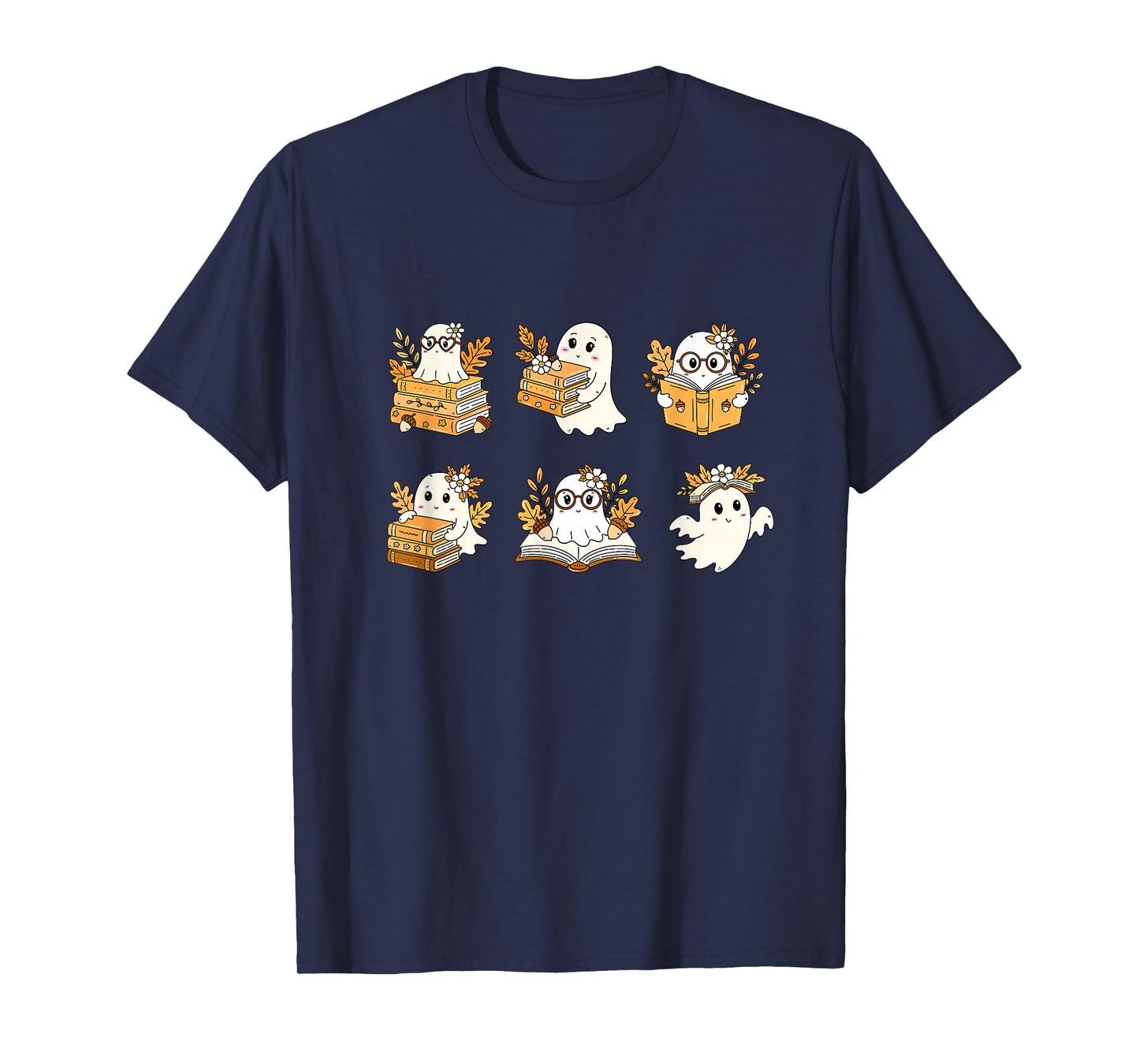 Fall Book Lover Ghosts T-Shirt