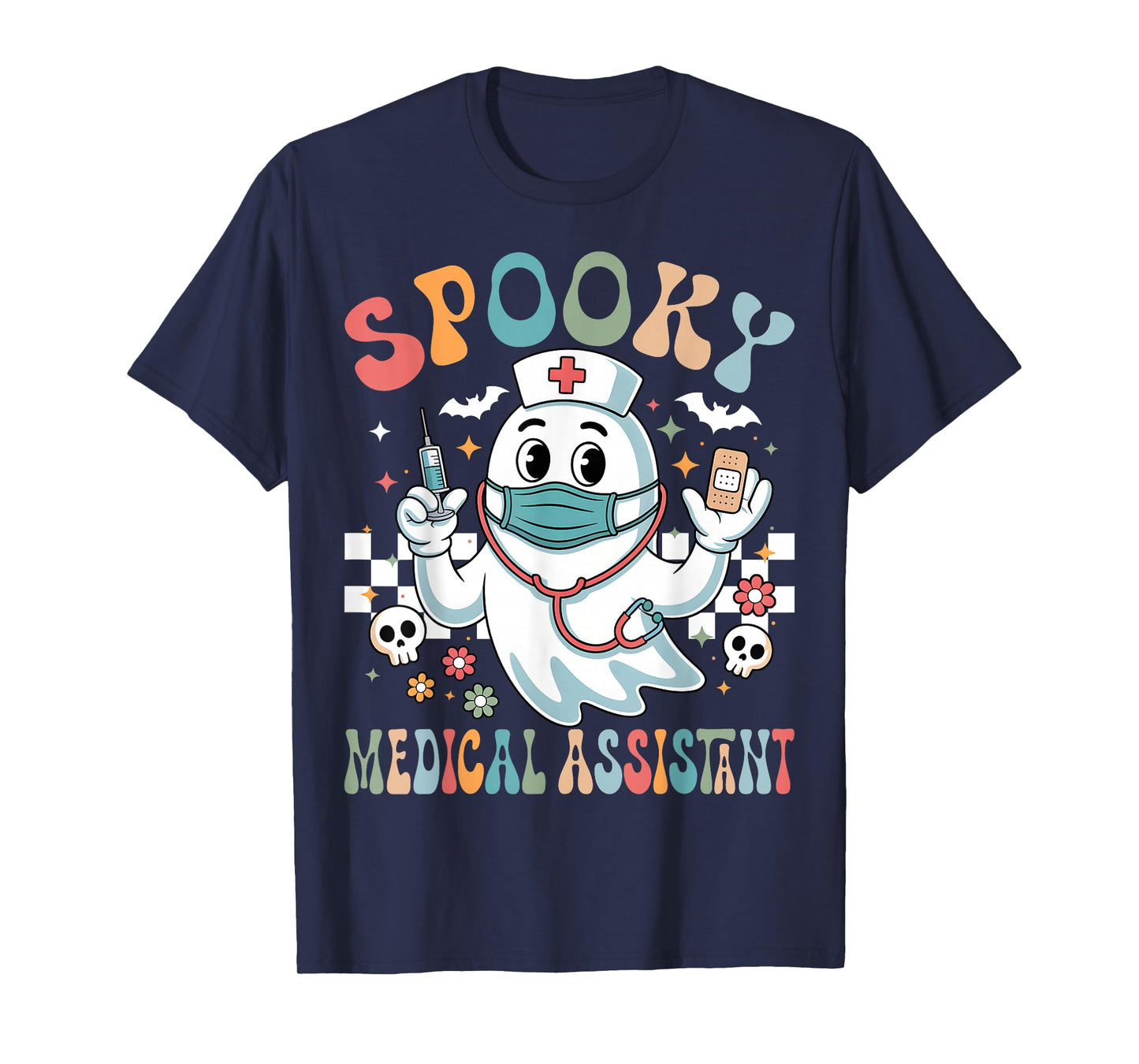 Spooky Medical Assistant Halloween Ghost Boo Nurse CMA T-Shirt