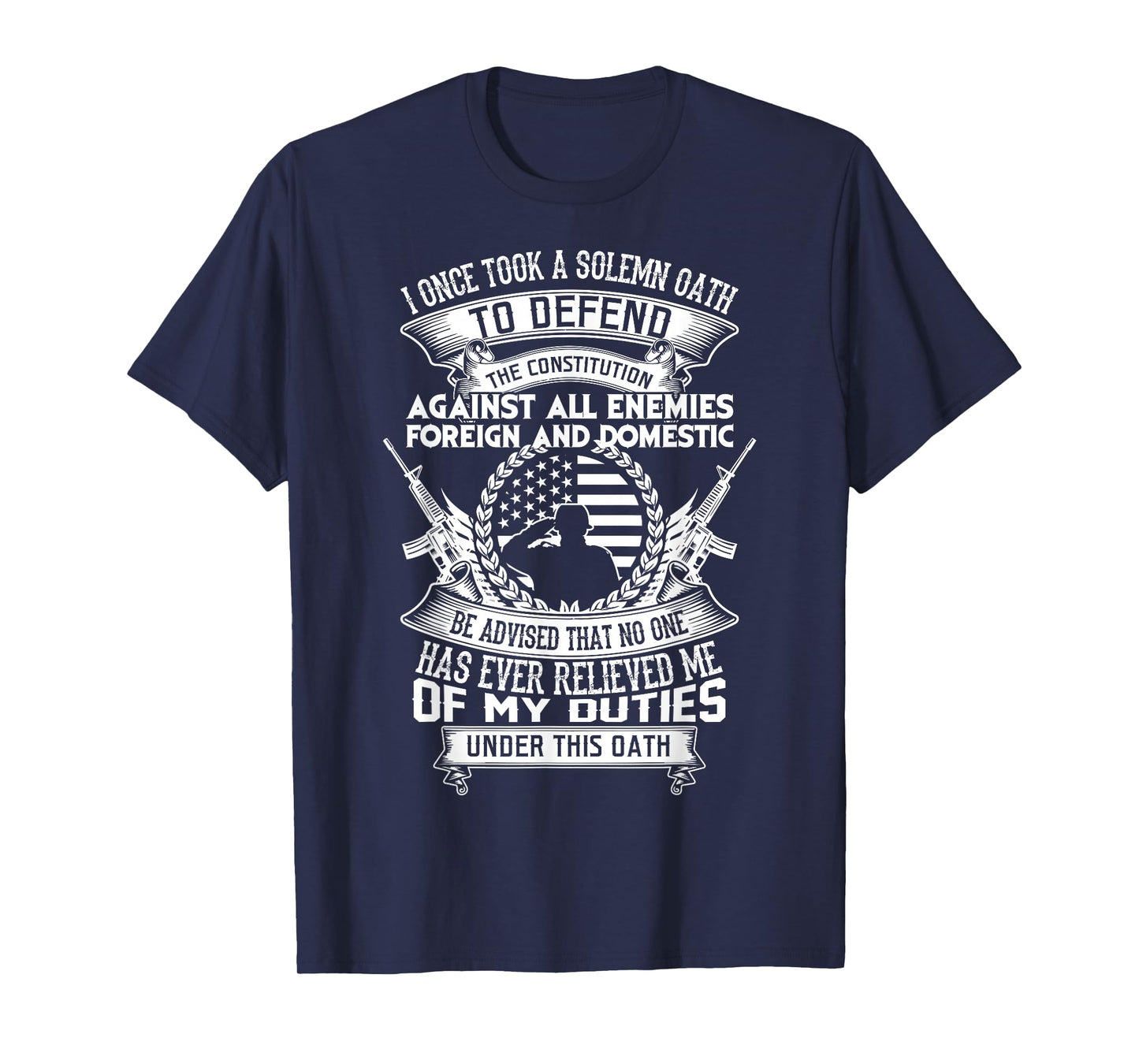 American Oath Defend The Constitution Army Veteran T-Shirt