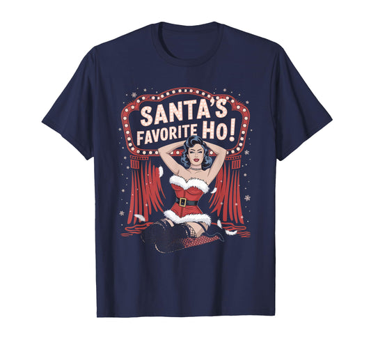 Santa's Favorite Ho Tshirt Funny Christmas Naughty Pajama T-Shirt