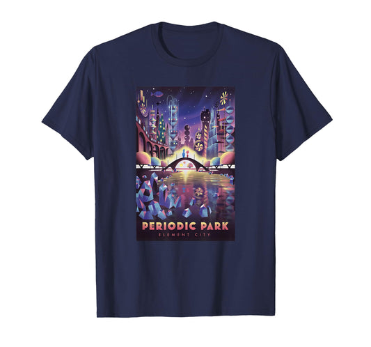 Disney Pixar Elemental Periodic Park Element City Poster T-Shirt