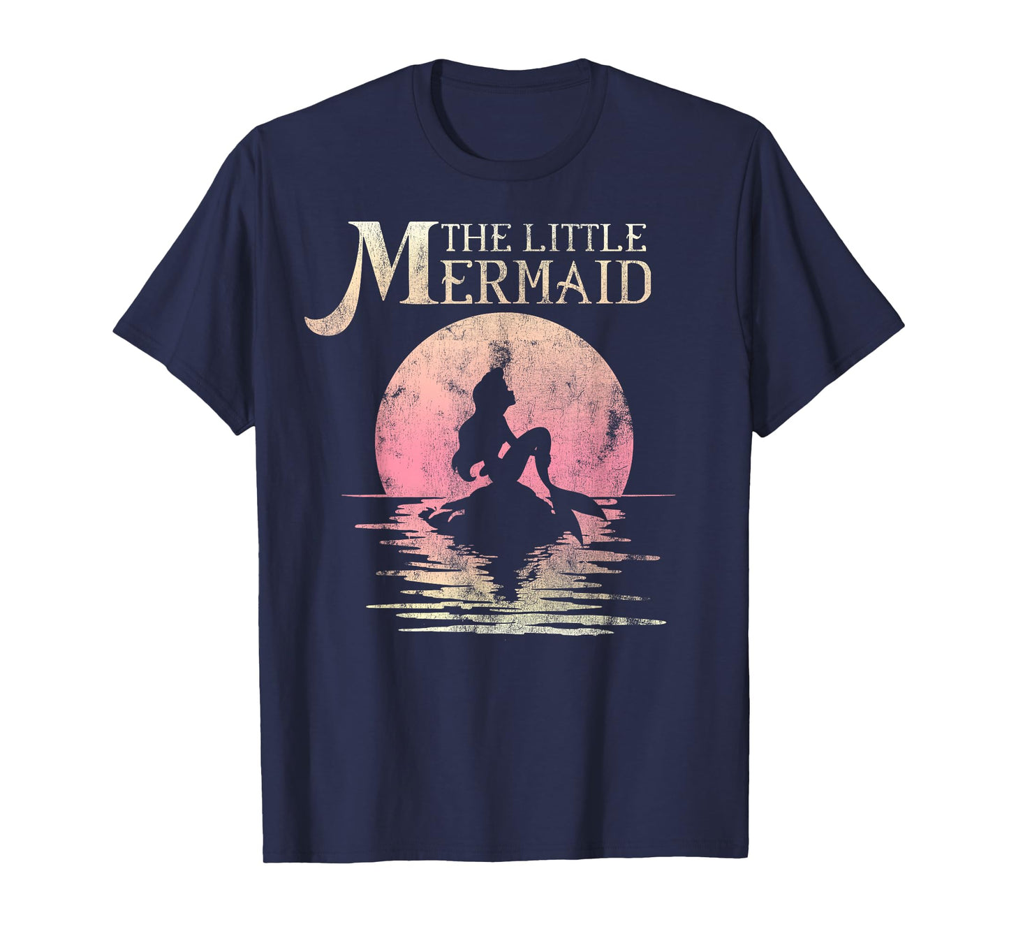 Disney The Little Mermaid Ariel Rock Moon Silhouette T-Shirt T-Shirt