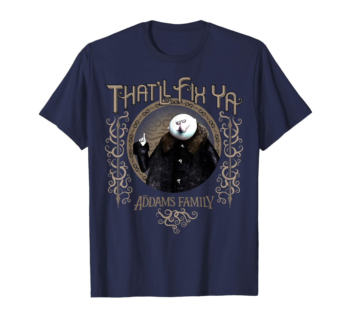 Addams Family Uncle Fester That'll Fix Ya Portrait T-Shirt