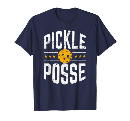 Pickle Posse Funny Pickleball Player Coach Team T-Shirt