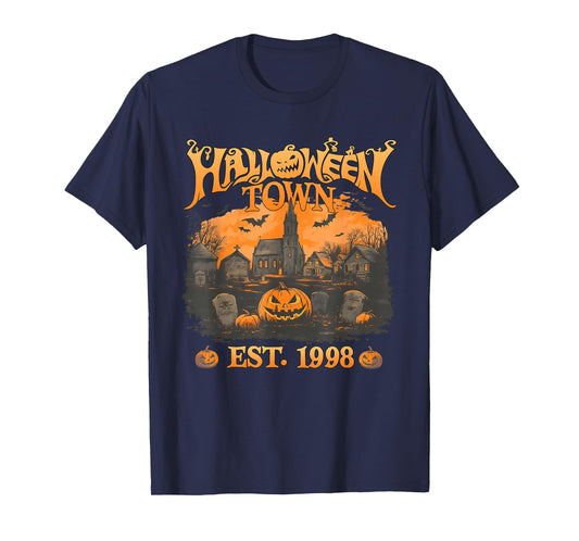 Halloween Town Est 1998 Vintage Spooky Pumpkin Ghost Gifts T-Shirt