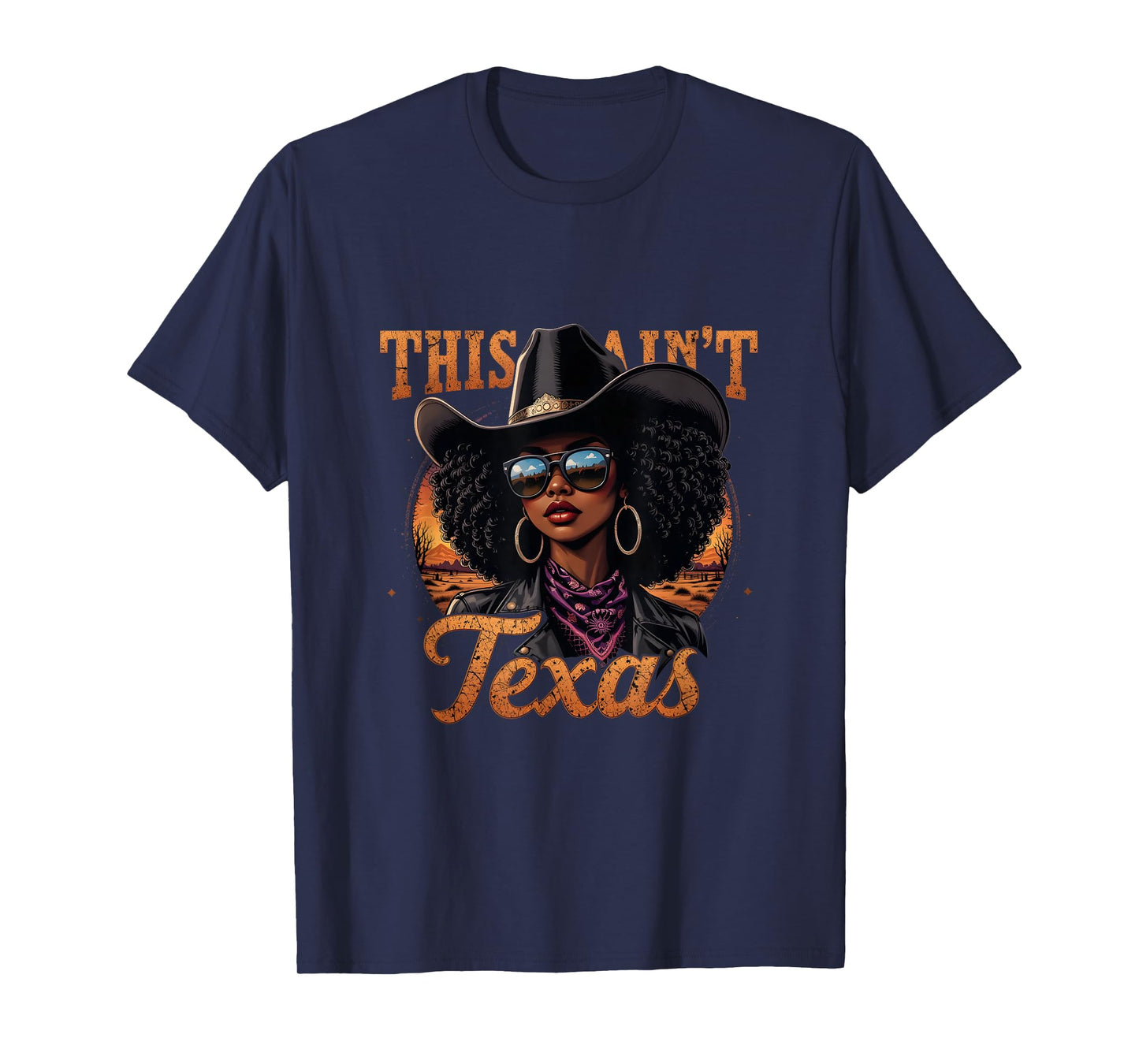 Melanin This Ain’t Texas African American Cowgirl T-Shirt