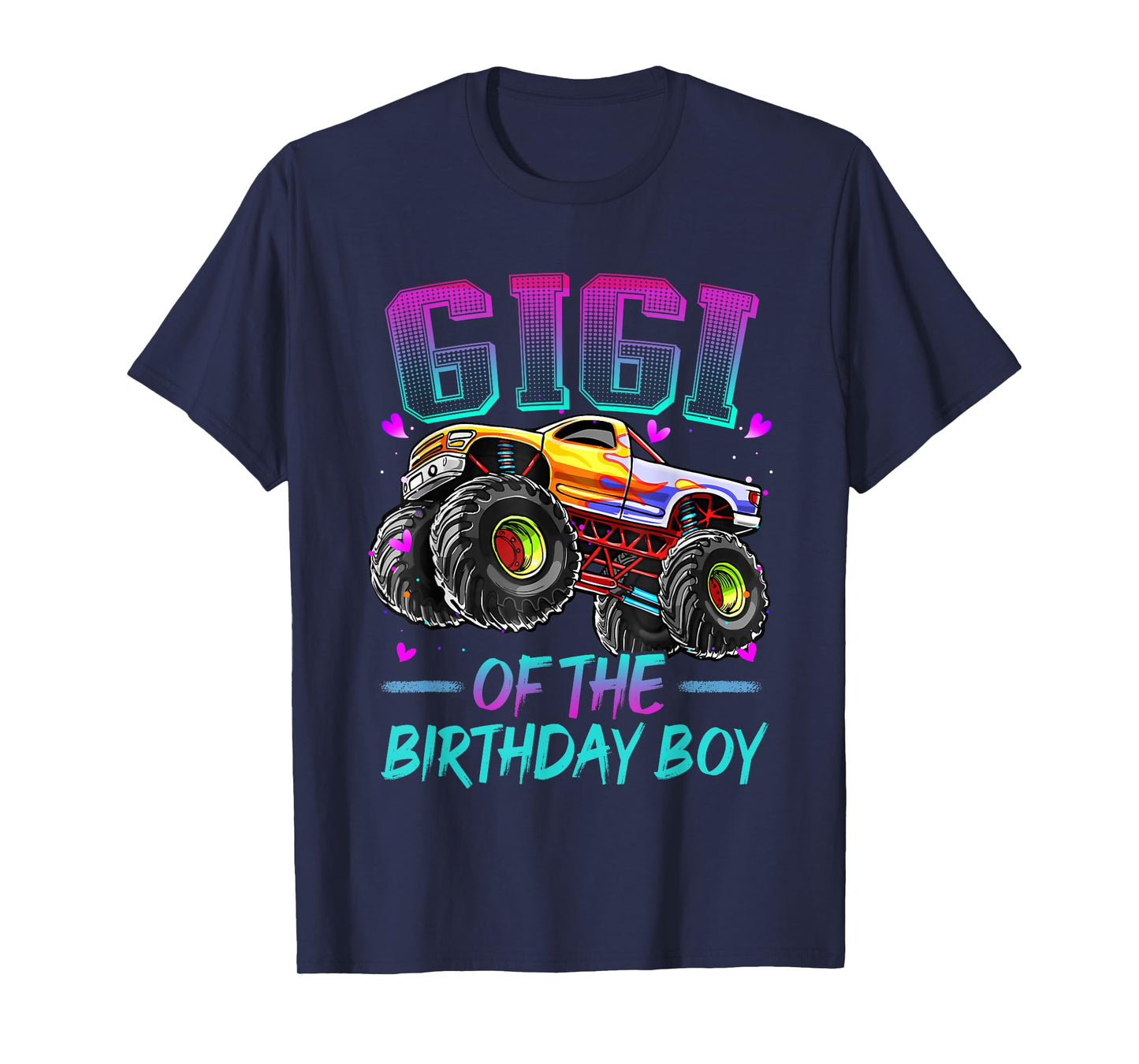 Gigi of the Birthday Boy Monster Truck Birthday T-Shirt