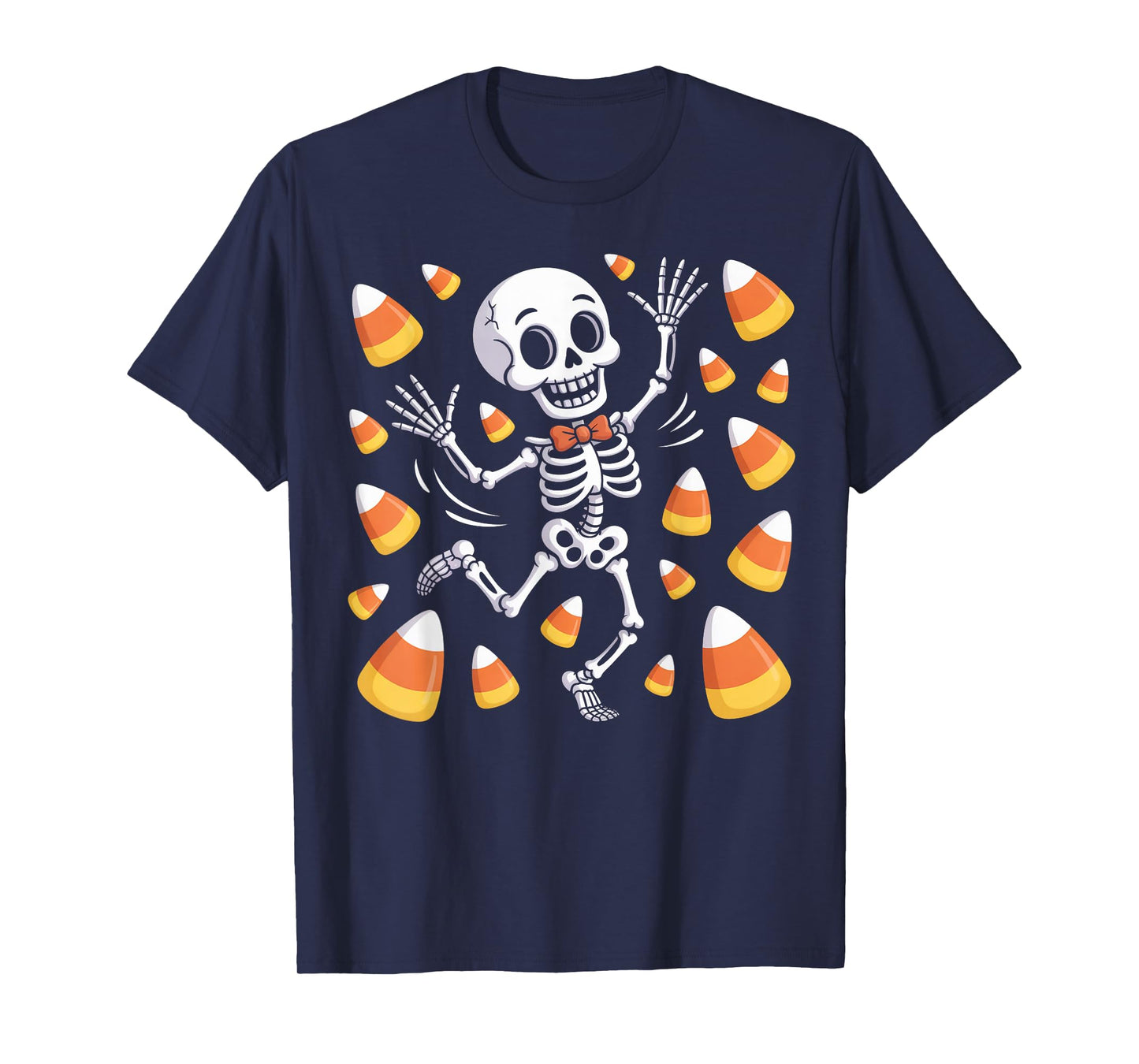 Dancing Skeleton Halloween Candy Corn Costume Tee T-Shirt