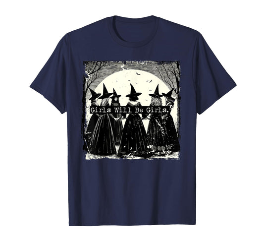 Trick Or Treat Witch Witches Girl Will Be Girls Halloween T-Shirt