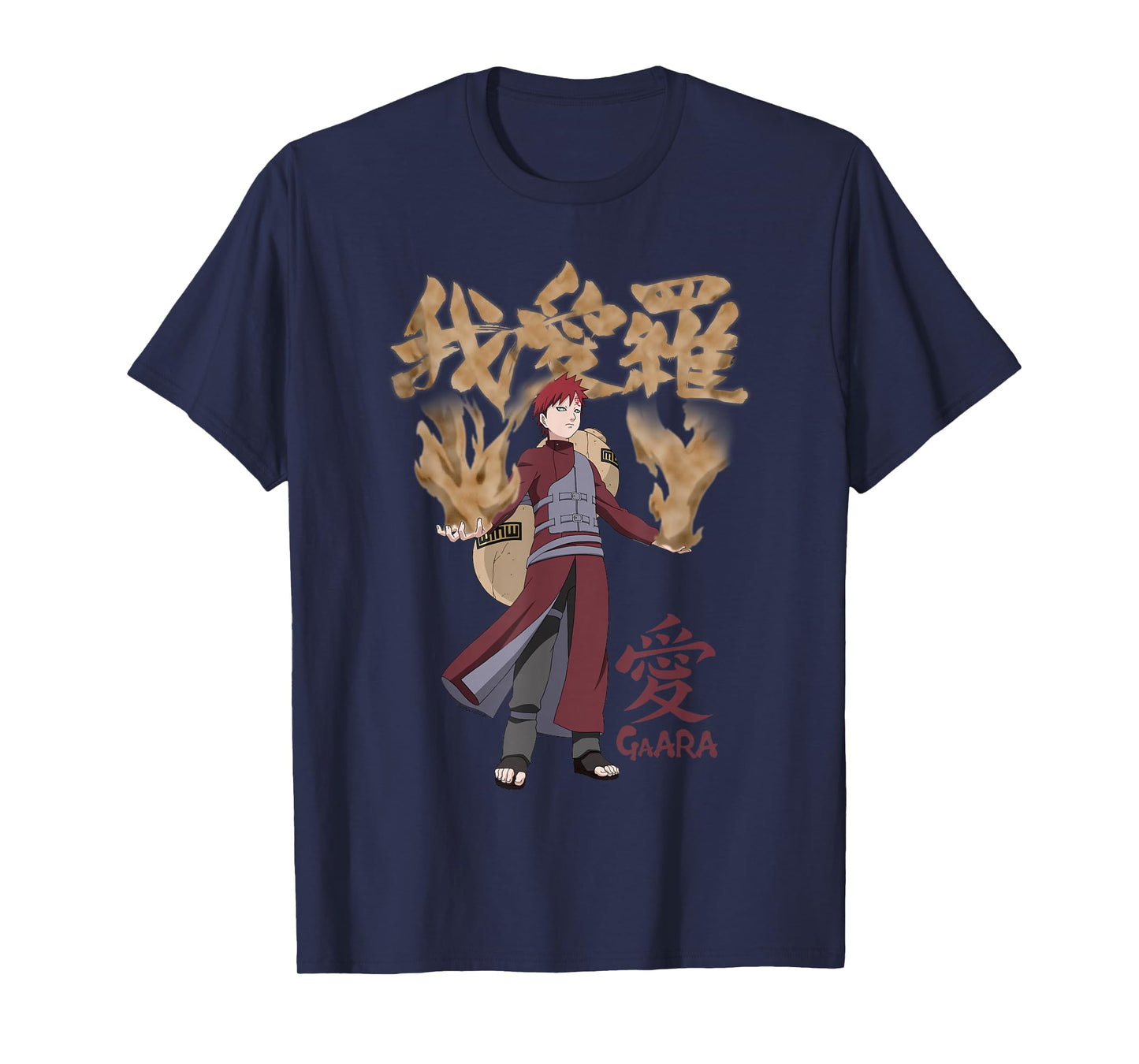 Naruto Shippuden Gaara with Sand and Kanji Anime T-Shirt
