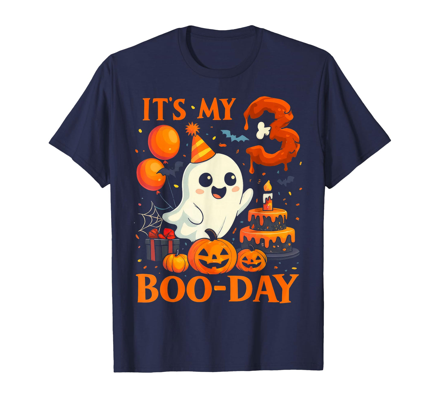 It's My 3rd Boo-Day Birthday Halloween Ghost 3 Year Old T-Shirt