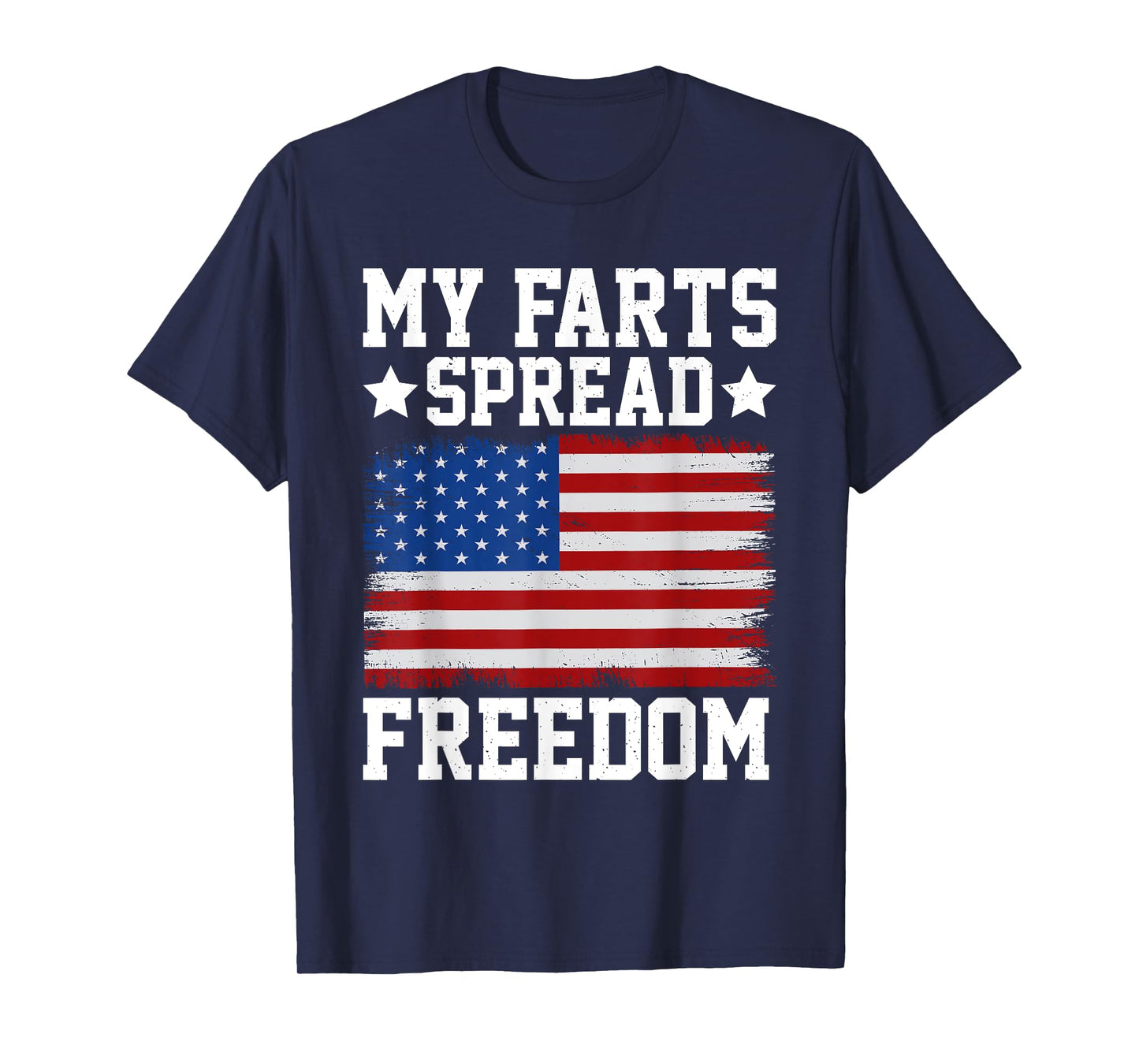 My Farts Spread Freedom Redneck Country Joke USA Flag Humour T-Shirt for Women Kids Men