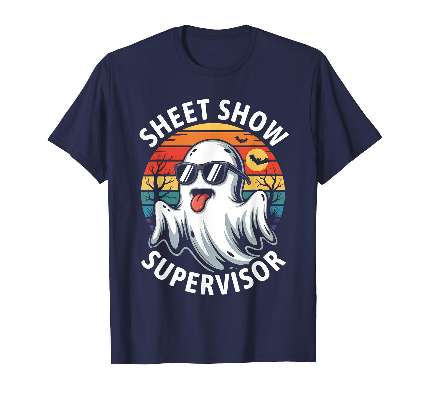 Funny Halloween Sheet Show Supervisor T-Shirt