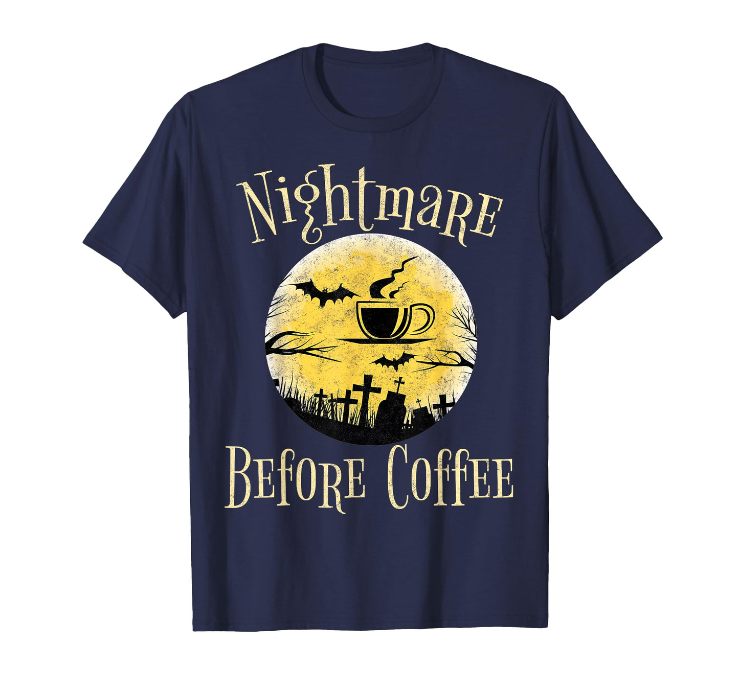 Funny Halloween Costume Shirt Nightmare Before Coffee T-Shirt