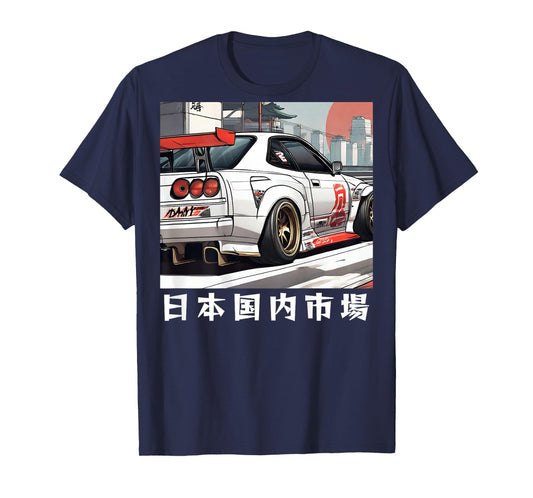 JDM Tokyo Retro Japanese Race Car Drift On The Back T-Shirt