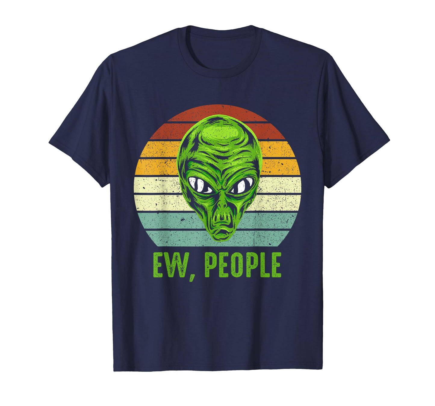 Funny Alien Retro Ew, People Shirt With Alien Vintage T-Shirt