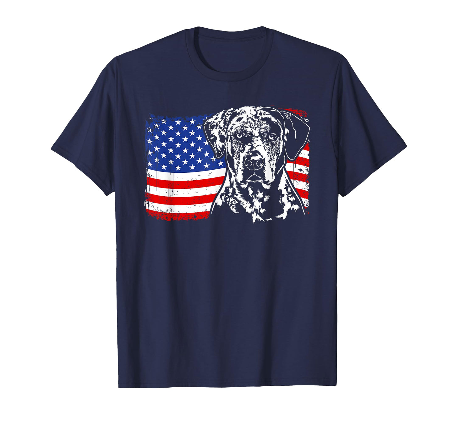 Proud Catahoula Leopard Dog American Flag patriotic dog gift T-Shirt