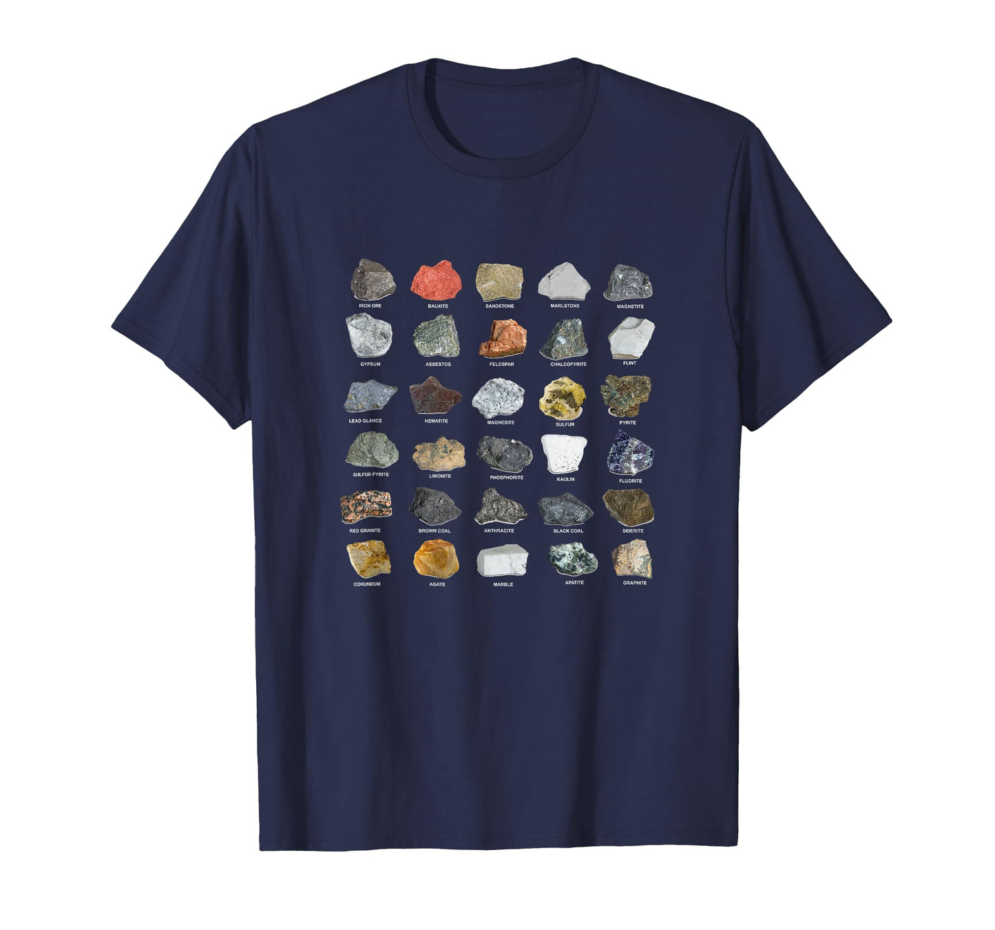 Ore Minerals Gemstones and Crystals Rock Collecting T-Shirt