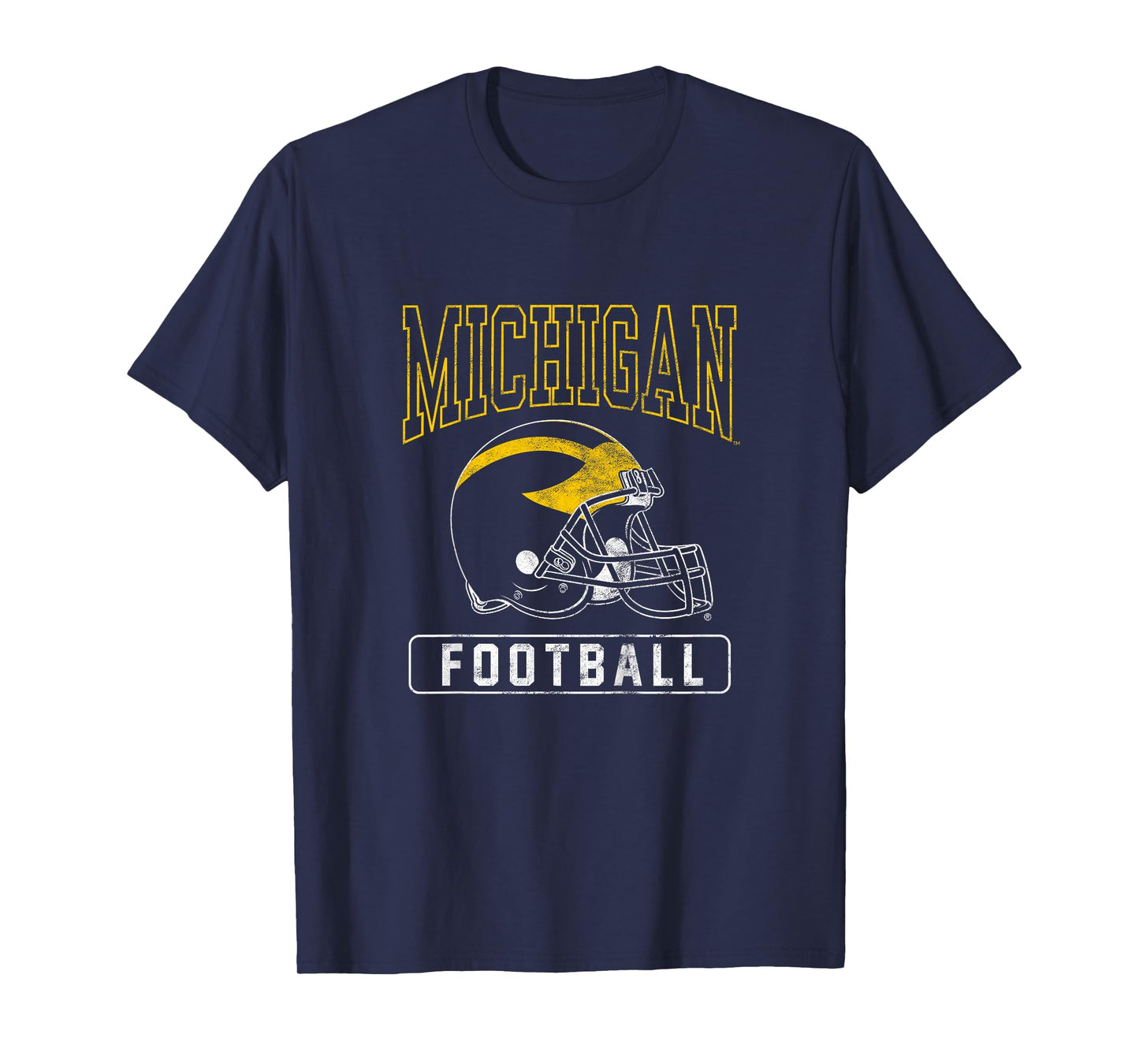 Kids University of Michigan Wolverines U of M Football Helmet T-Shirt