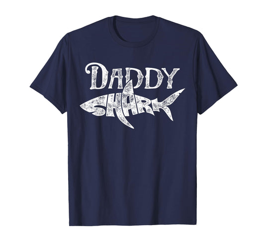 Jawsome Shark Co Daddy Shark T Shirt - Funny Family Matching Gift for Fathers Day, Summer, Diving, Beach - Black, Small