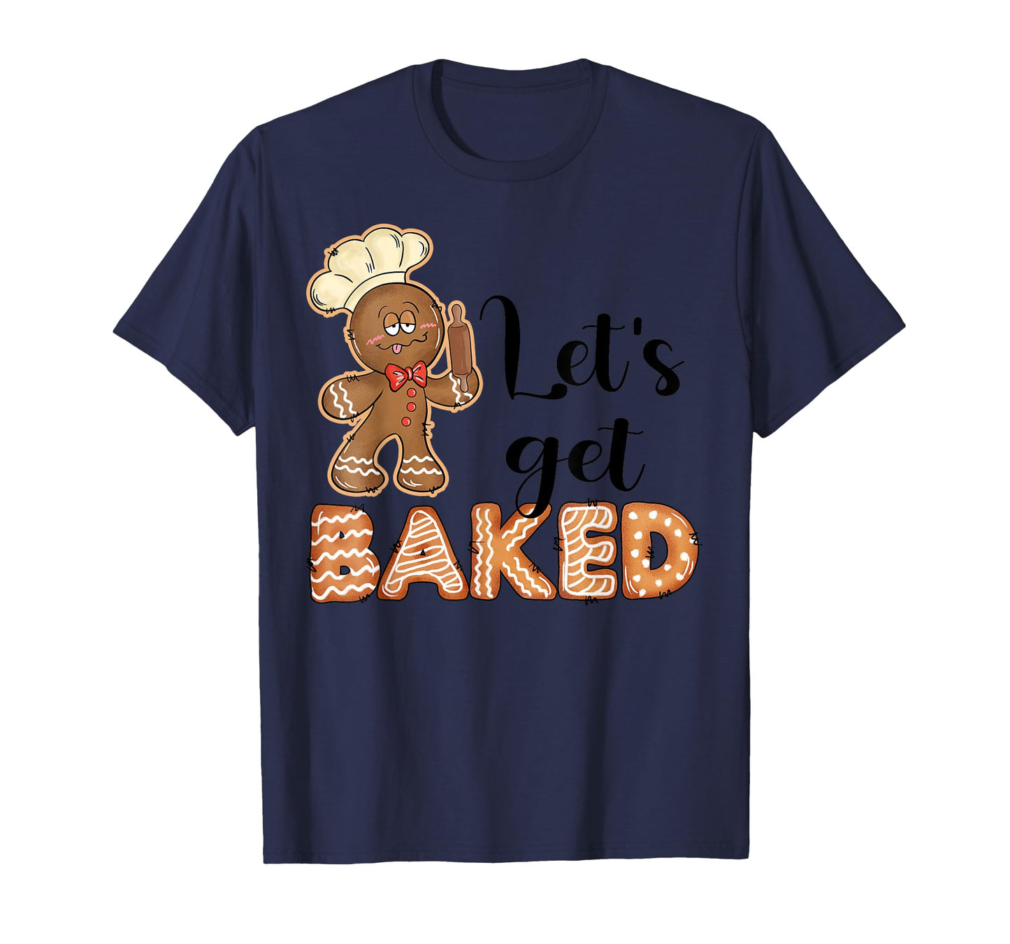 Funny Christmas Gingerbread Chef Baking Team Xmas Unisex-Adults Grey T-Shirt