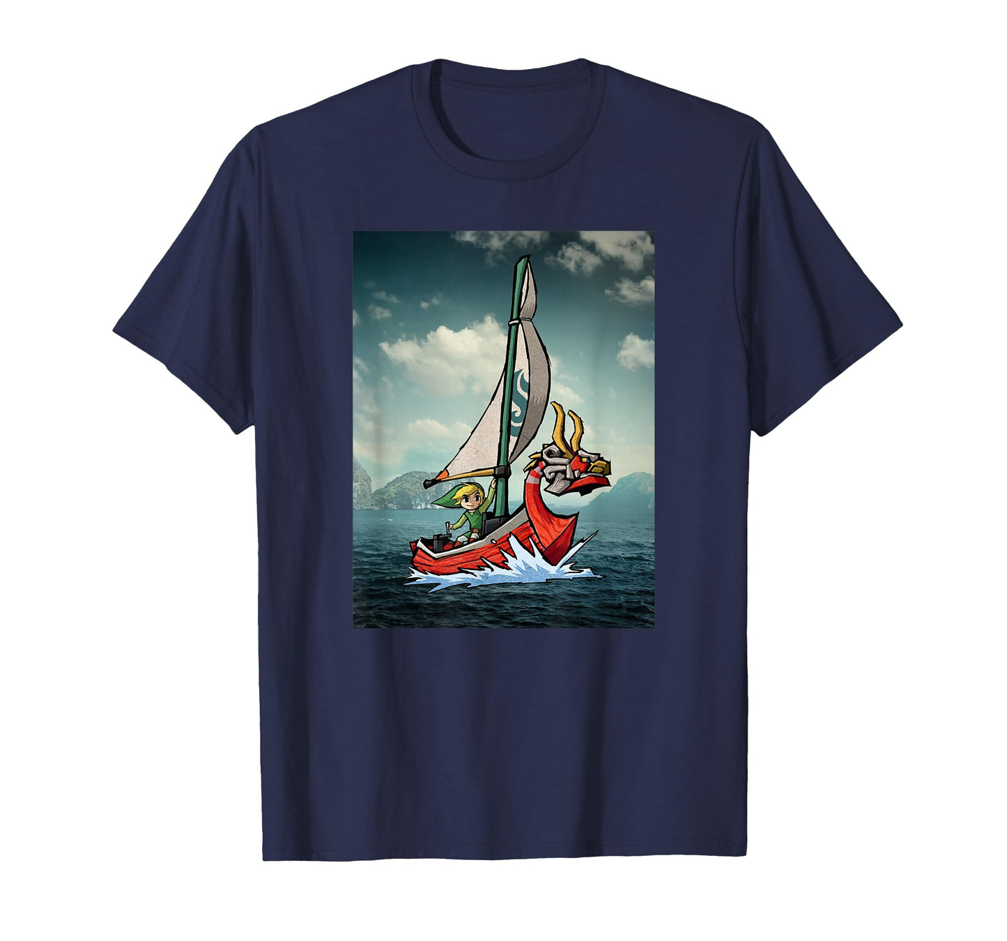 Nintendo Zelda Wind Waker Link Photo-Real Ship Sail T-Shirt T-Shirt