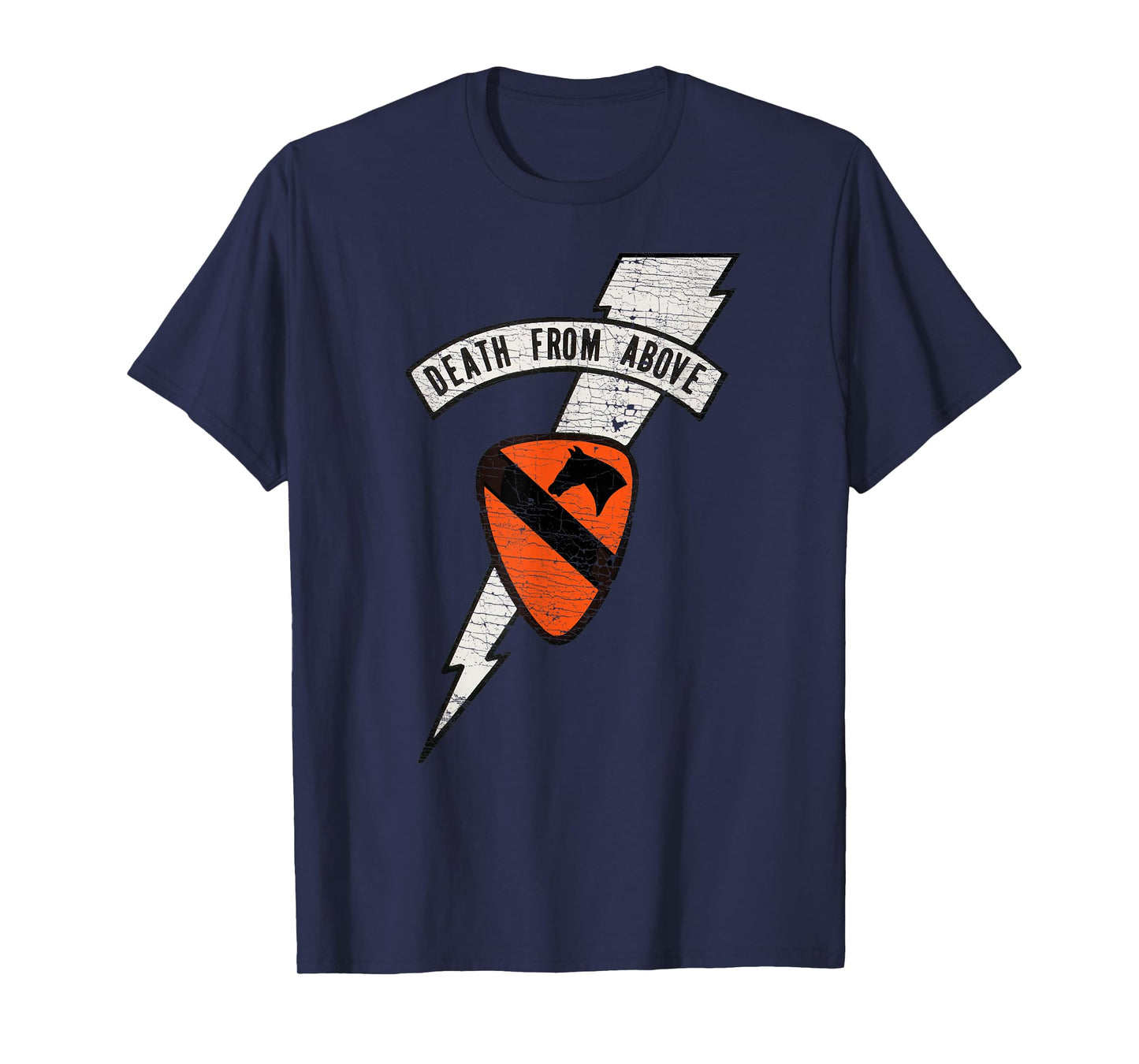 "Death From Above" Air Cavalry Lightning Logo (Distressed) T-Shirt