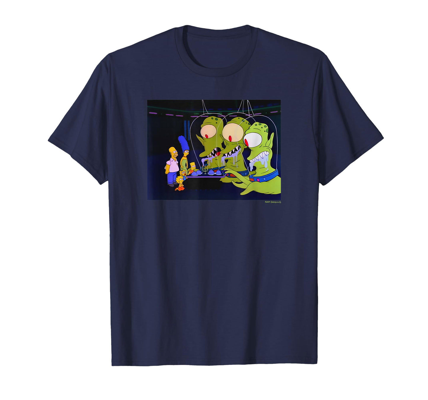 The Simpsons Treehouse Of Horror Alien Halloween V-2 T-Shirt