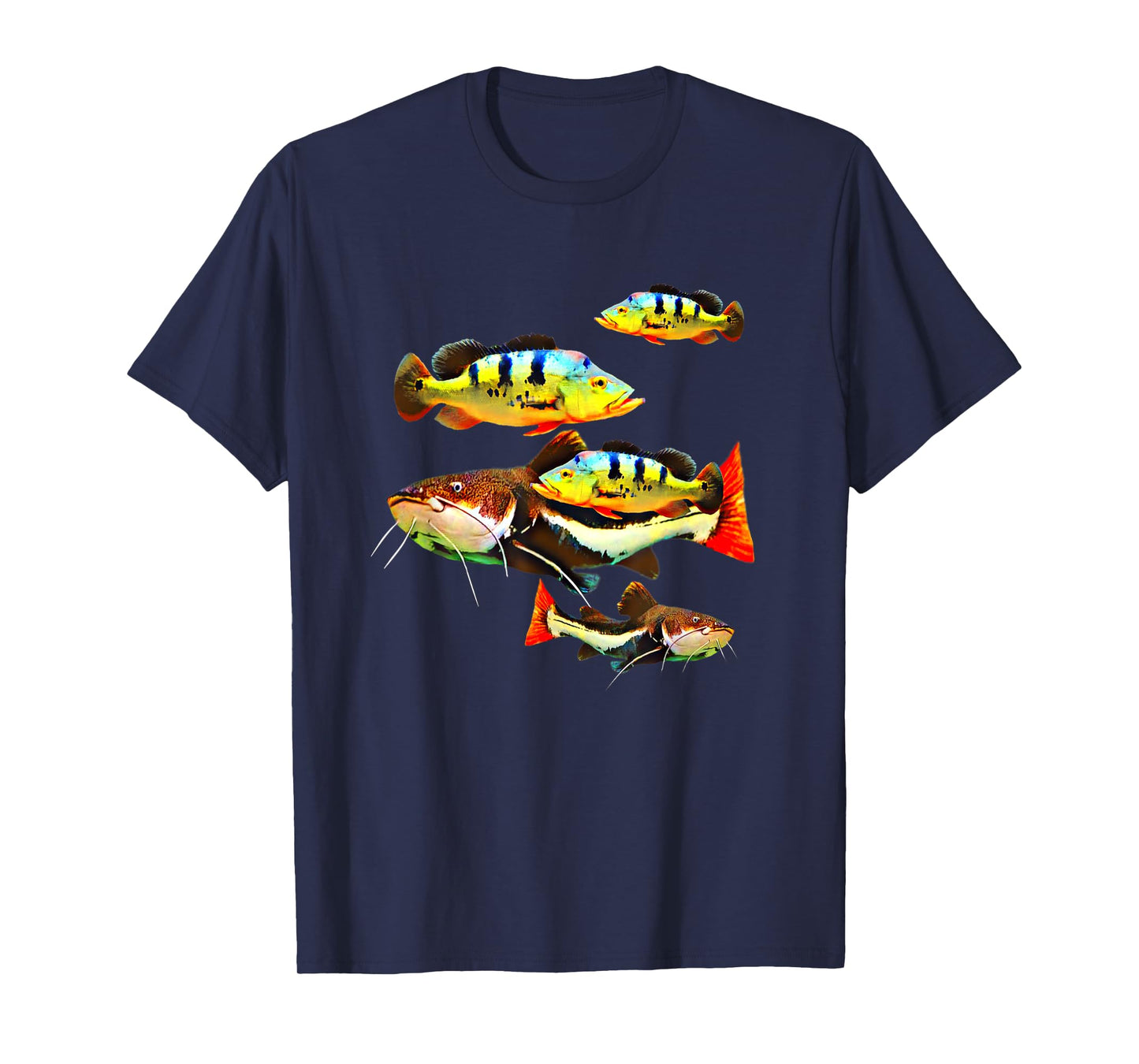 Peacock Bass Redtail Catfish Monster Aquarium Fish Tank T-Shirt