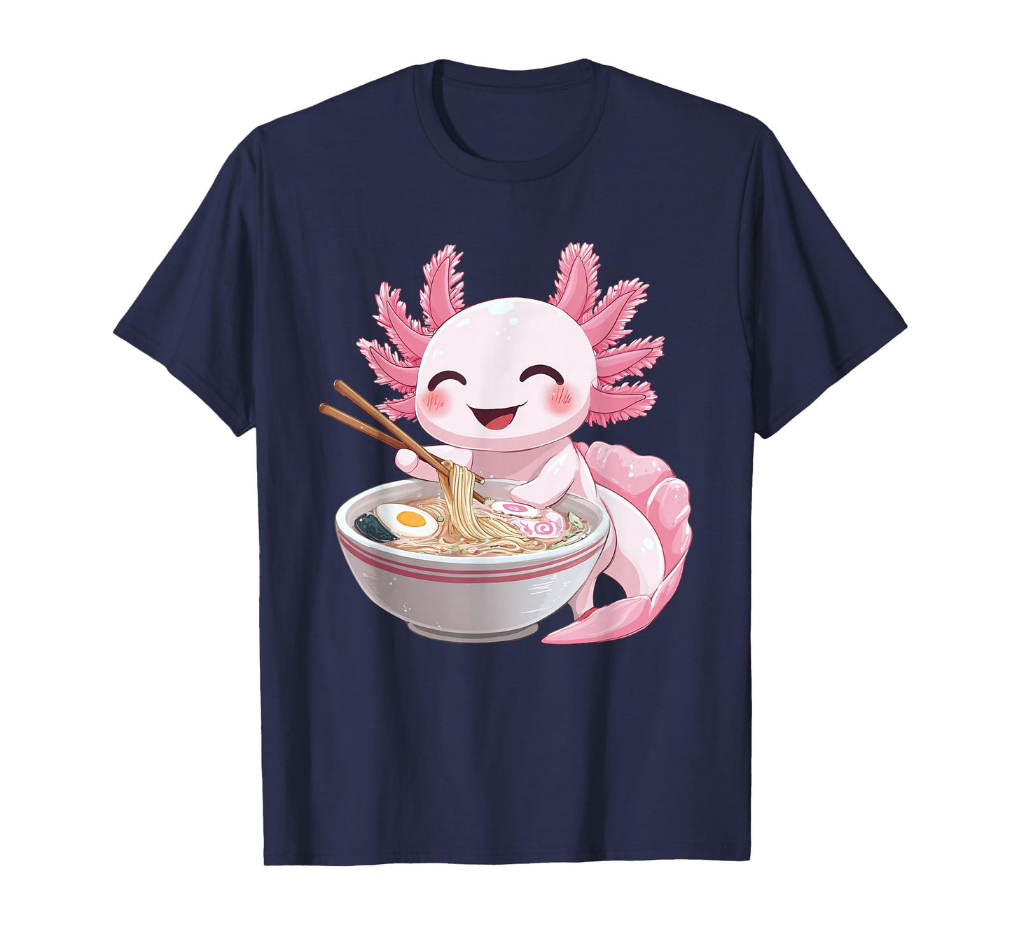 Kawaii Anime Axolotl Ramen T-Shirt