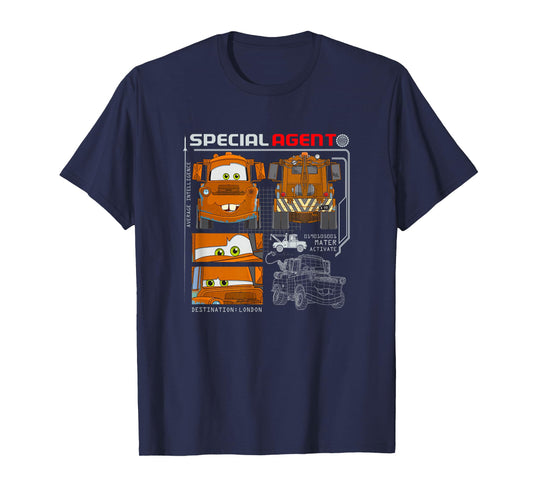 Disney Pixar Cars 2 Special Agent Tow Mater Specs Poster T-Shirt