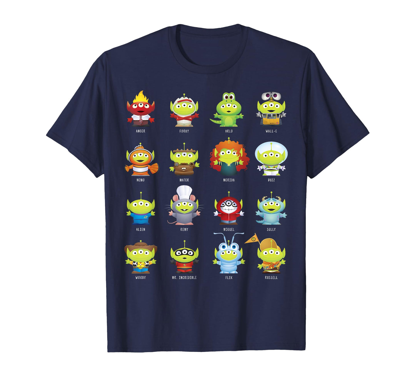 Disney Pixar Aliens Character Costumes T-Shirt