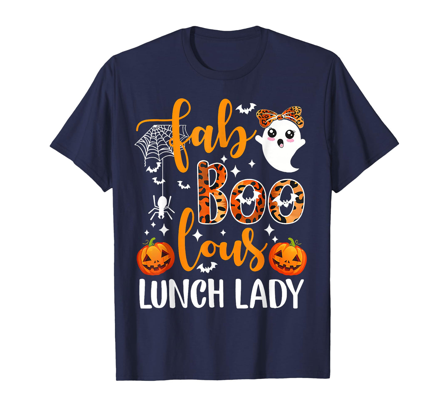 Leopard Fab Boo Lous Lunch Lady Matching Group Tee T-Shirt